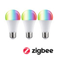 Ampoules led zb rgbw lot de 3 agl e27 1055lm 2200-6500k dim 230v