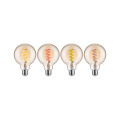 Ampoules led zb rgbw lot de 3 g95 e27 470lm 2200k-6500k dim or 230v