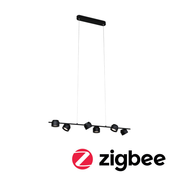 Suspension led puric pane i zb 6x6w grd noir 230v plastique/métal