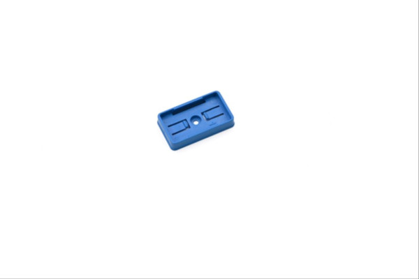 34462-md - porte plaque détectable type plr-md 17 x 52 mm bleu