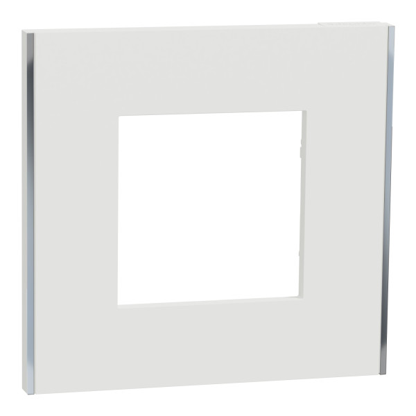 Unica déco subtil - plaque de finition - blanc liseré argent  - 1p