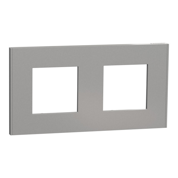 Unica déco - plaque de finition - aluminium - 2 postes - horizontal vertical