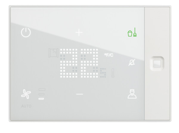 Thermostat tactile ux one 24v chauffage et clim hôtel encastré personnalisable