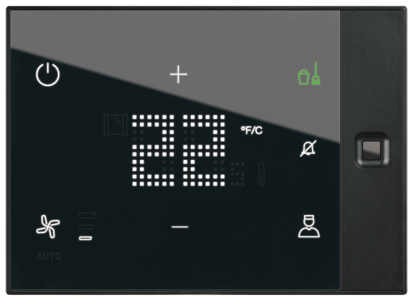 Thermostat tactile ux one 230v chauffage et clim hôtel saillie personnalisable