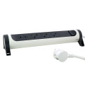 Legrand - multiprise fb 4x2p+t premium minidisjoncteur indic charge 1.5m 1.5mm2 blanc/noir