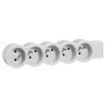 Legrand - multiprise fb 5x2p+t standard a cabler blanc/gris