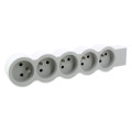 Legrand - multiprise fb 5x2p+t standard a cabler blanc/gris