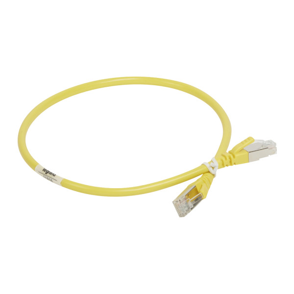 Cordon catégorie 6a s/ftp pvc jaune 0.3m