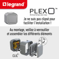 Interrupteur ou Va-et-Vient Anthracite Lumineux Plexo Legrand - en Saillie