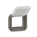 Adaptateur plexo pour mosaic 2 modules à volet transparent - anthracite