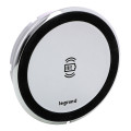 Legrand - chargeur sans fil 15w rond diamètre 80 mm aluminium