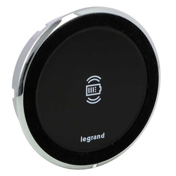 Legrand - chargeur sans fil 15w rond diamètre 80 mm noir