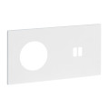 Plaque de finition art d'arnould 2p+t + usb univers epure - blanc satin