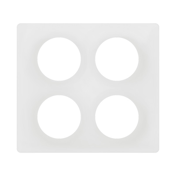  plaque de finition céliane 2x2 postes - blanc emaillé