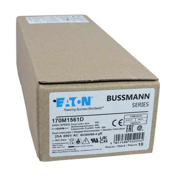 Fuse 25a 690v gr din 000 hsdnh 