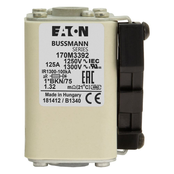 Fuse 125a 1250v 1*bkn/75 ar cu 