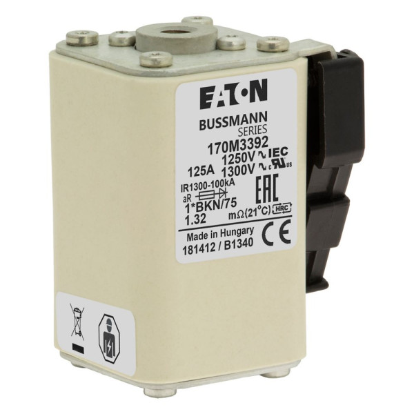 Fuse 125a 1250v 1*bkn/75 ar cu 