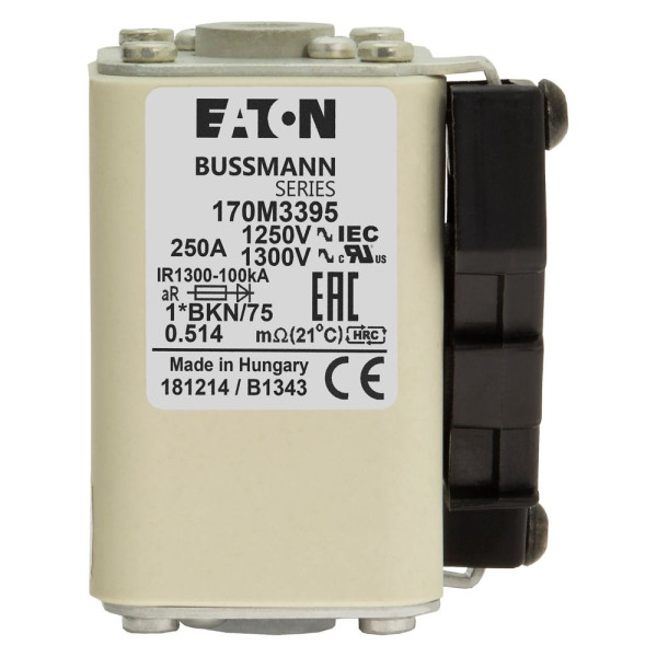 Fuse 250a 1250v 1*bkn/75 ar cu 