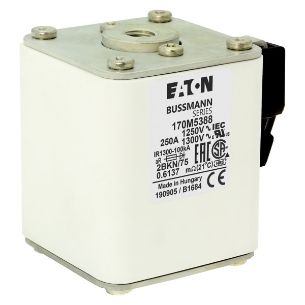 Fuse 250a 1250v 2bkn/75 ar cu 