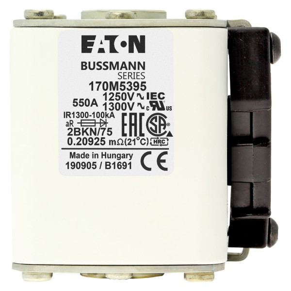 Fuse 550a 1250v 2bkn/75 ar cu 