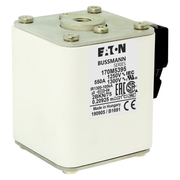 Fuse 550a 1250v 2bkn/75 ar cu 