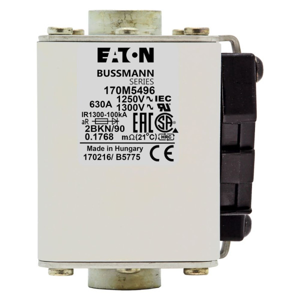 Fuse 630a 1250v 2bkn/90 ar cu 