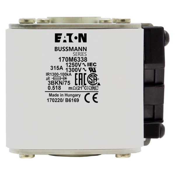 Fuse 315a 1250v 3bkn/75 ar cu 