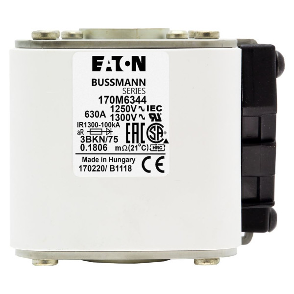 Fuse 630a 1250v 3bkn/75 ar cu 