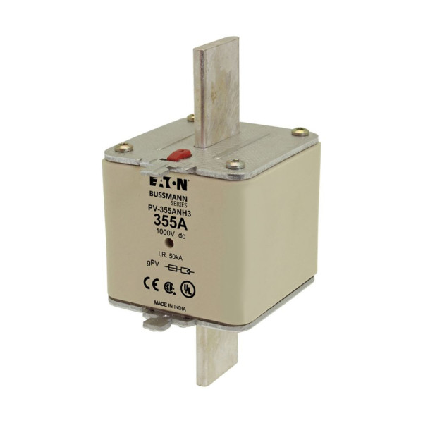 Fuse 355a 1000v dc pv size 3 dual ind 