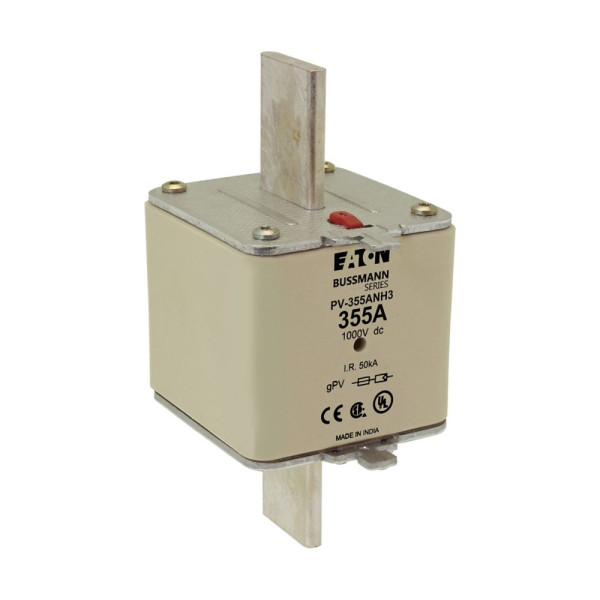 Fuse 355a 1000v dc pv size 3 dual ind 