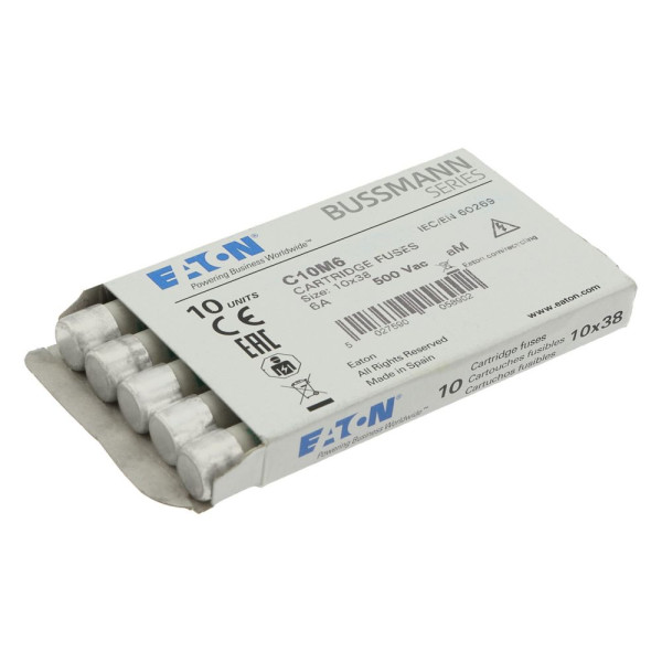 Cylindrical fuse 10 x 38 6a am 500v ac 