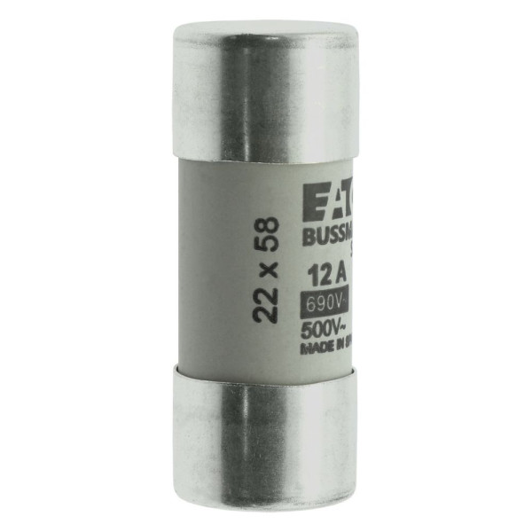 Cylindrical fuse 22 x 58 12a gg 690v ac 