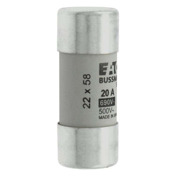 Cylindrical fuse 22 x 58 20a gg 690v ac 