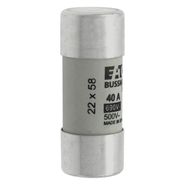 Cylindrical fuse 22 x 58 40a gg 690v ac 