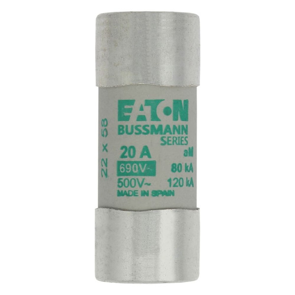 Cylindrical fuse 22 x 58 20a am 690v ac 