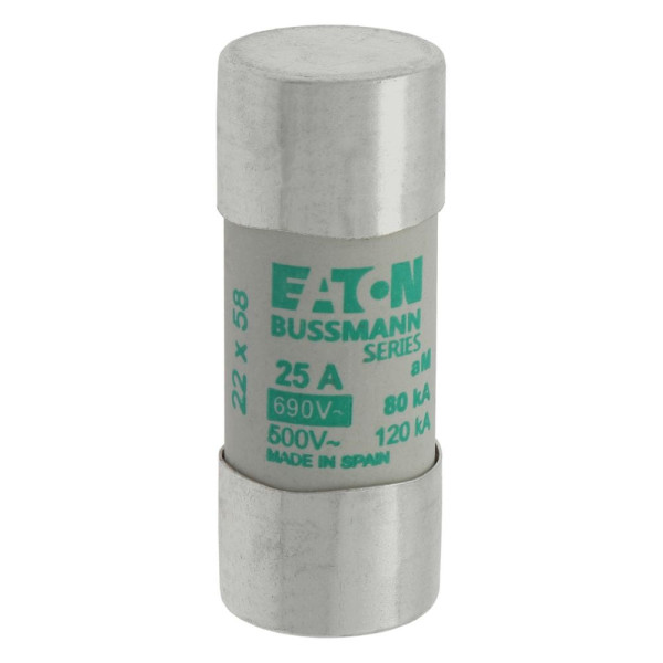 Cylindrical fuse 22 x 58 25a am 690v ac 