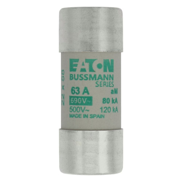 Cylindrical fuse 22 x 58 63a am 690v ac 