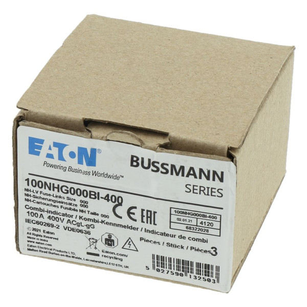 Bussmann 100a 400v 000 gg imgl 