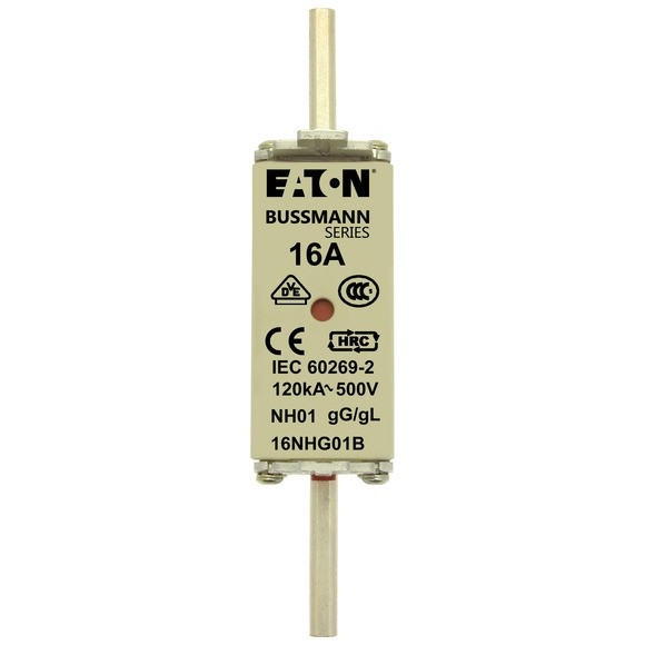 Nh fuse 16a 500v gg/gl size 01 