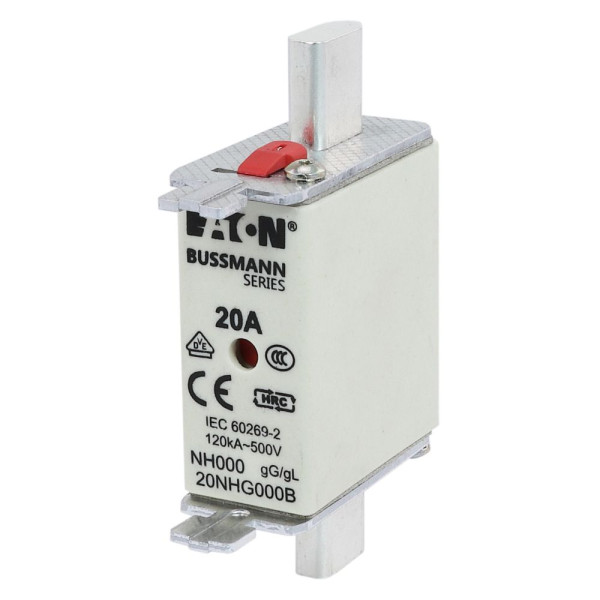 Nh fuse 20a 500v gg/gl size 000 