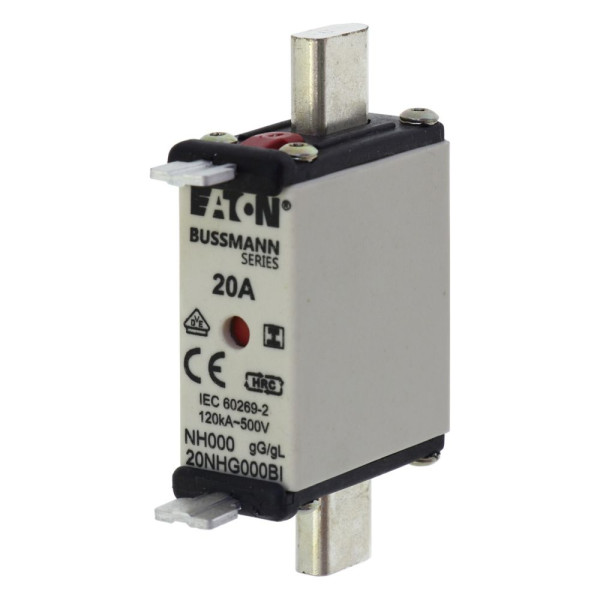 Nh fuse 20a 500v gl/gg size 000 