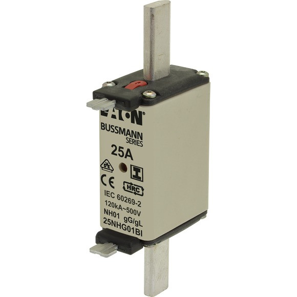 Nh fuse 25a 500v gl/gg size 01 