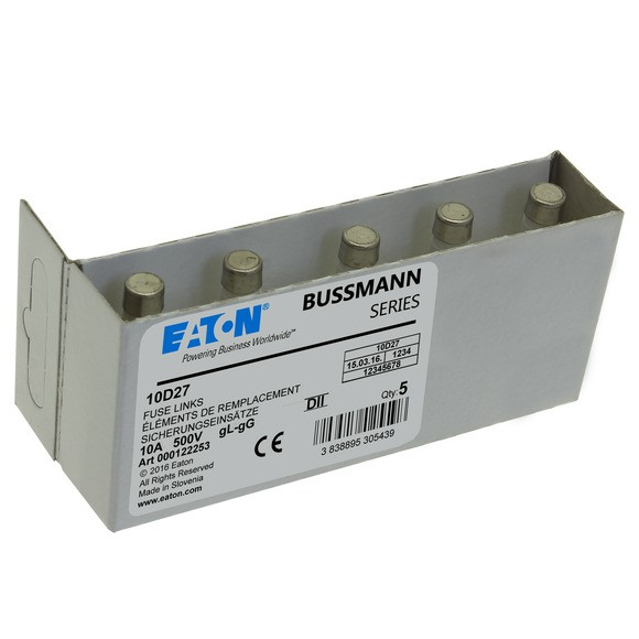 Fuse-d2 10a t gl/gg 500vac e27 