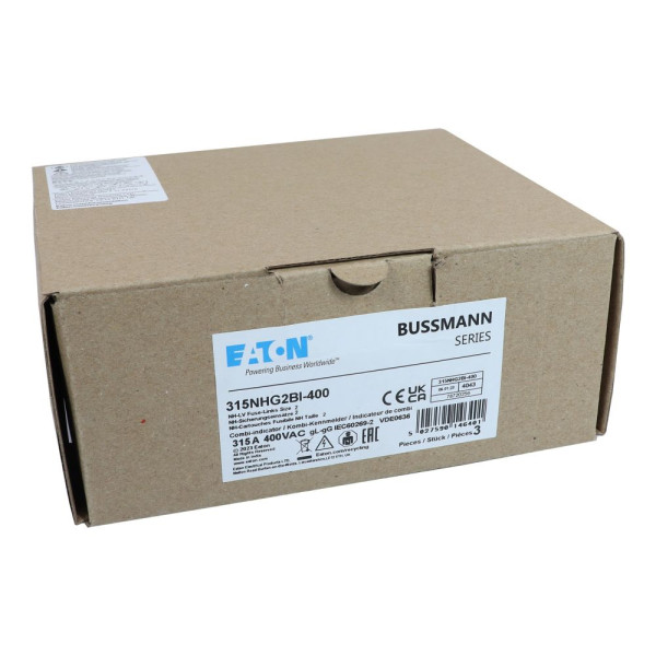 Nh fuse 315a 400v gg/gl size 2 