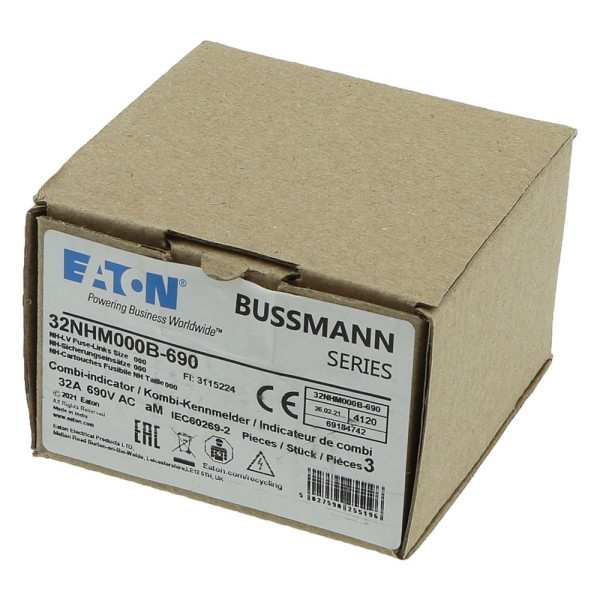 Nh fuse 32a 690v am size 000 