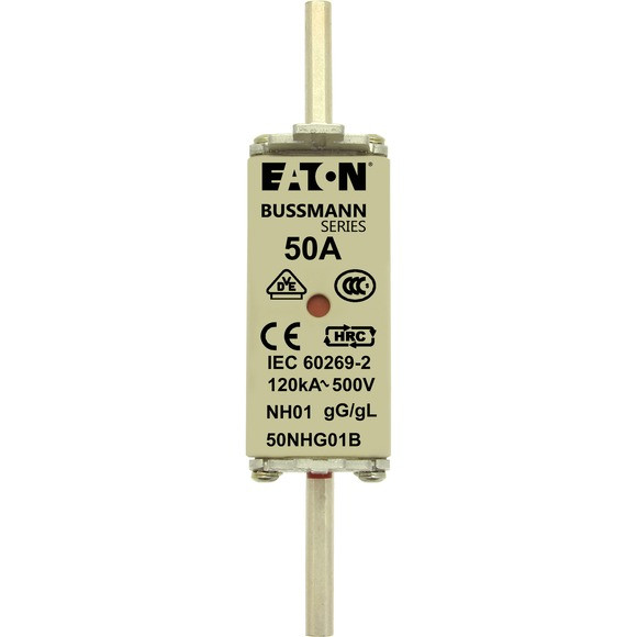 Nh fuse 50a 500v gg/gl size 01 