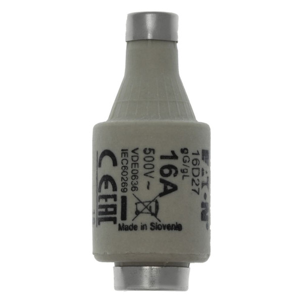 Fuse-d2 16a t gl/gg 500vac e27 