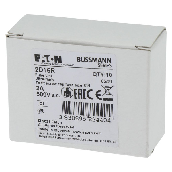 Fuse 2a di/e16 gr 500vac 