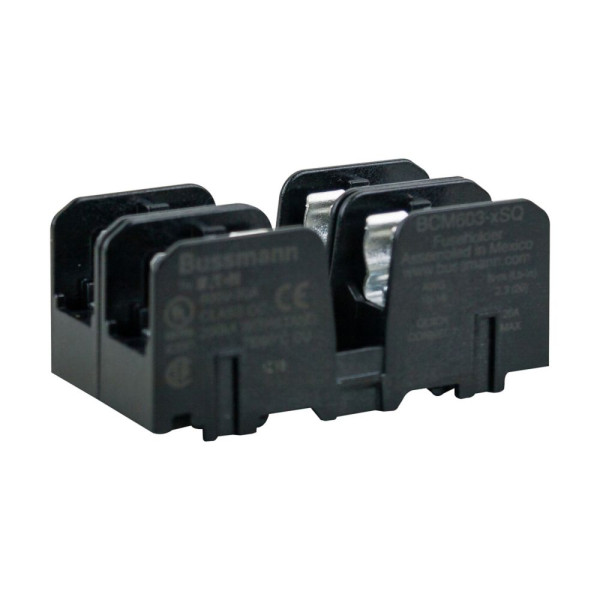 Cc fuse block w/ screw & qc - 2 pole 