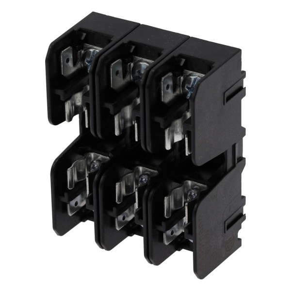 Cc fuse block w/ screw & qc - 3 pole 